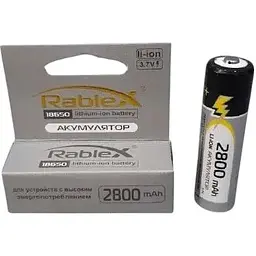 Літій-іонний акумулятор Rablex 18650 2800 mAh 3.7 V (Li-ion) Original - мініатюра 2