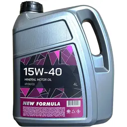 Моторна олива NEW FORMULA 15w-40 (SG/CD) кан. 4л ПЕТ (3,3кг) (NF200299)