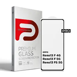 Захисне скло на OPPO Reno13 F 5G/Reno13 F 4G/Reno13 FS 5G з олеофобним покриттям, Pro, повне проклеювання, антистатичний і пиловідштовхуючий шар, 9H, самоклеючеся, 2.5D, на весь екран, антистатичний клей, ArmorStandart (ARM82922)