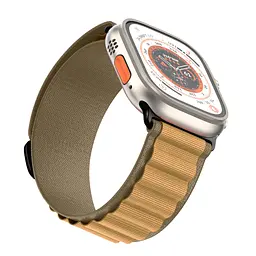 Ремінець для Apple Watch 49/46/45/44/42 (Series 1-3), бежевий, Alpine Loop Alpina Band, тканинний поліестеровий ремінець для смарт-годин, дихаючий, для активного відпочинку та спорту, ArmorStandart (ARM82565) - мініатюра 3