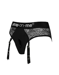 Мереживні трусики для страпона з підв’язками для панчіх Strap-On-Me Diva Harness, XS - мініатюра 2