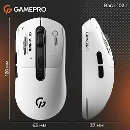 Bluetooth миша GamePro Genesis Winner Wireless/Bluetooth/USB White (GM079W) UA - мініатюра 5
