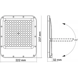 Світлодіодний прожектор Videx Premium F2 100W 5000K (VL-F2-1005G) [144853] - мініатюра 7