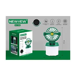 Ліхтар NEWVEW з вентилятором NV-Y06 Solar Panel 1800mA (NWVW-NV-Y06-GN) - мініатюра 2