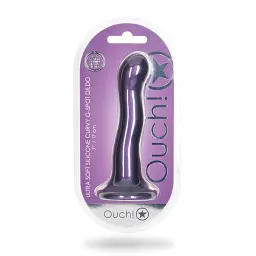 Фалоімітатор Ouch! Curvy G-Spot Dildo 7'' 17 cm (фіолетовий) - мініатюра 12