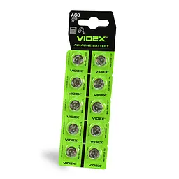 Батарейка годинникова Videx AG 8/LR1120 BLISTER CARD 10 шт VIDEX (23424-000)