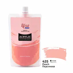 Фарба акрилова Rosa Studio Персикова 435, 200 мл