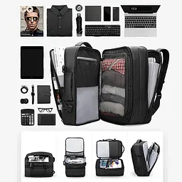 Рюкзак Mark Ryden MR9299KR Big Size з можливістю розширення Чорний - мініатюра 5