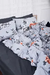 Комплект постільної білизни Moon&Star King Size 220x240 см наволочки 4х50х70 см Piwonie Gray Ranforce Elite - мініатюра 3
