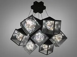 Люстра стельова LED Diasha 6188-7 Loft, 28W, чорний, сучасний стиль, висота 40 см, вага 6,8 кг - мініатюра 2