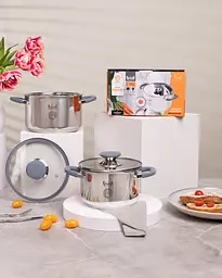 Набір із 2-х каструль Master Chef Krauff 3.7л, 4.7л + Набір кухонних дошок та сумка шопер - мініатюра 2