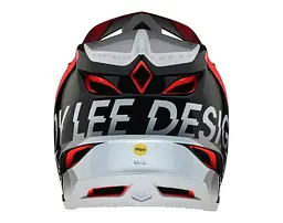 Велошолом Troy Lee Designs D4 Composite Helmet Qualifier Silver/Red XL (1106-140559035) - мініатюра 5