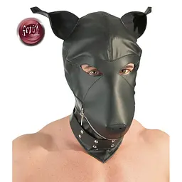 Маска собаки чорна Fetish Collection Dog Mask - мініатюра 5