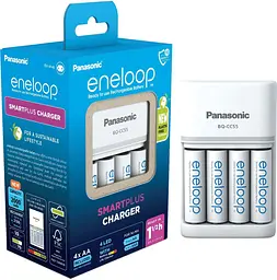 Зарядний пристрій Panasonic Smart-Quick Charger+Eneloop 4AA 2000 mAh NI-MH (K-KJ55MCD40E) - мініатюра 2