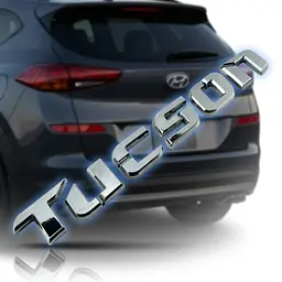 Емблема напис для Hyundai TUCSON на двосторонньому скотчі Хром 197х25 мм (OEM: 86310-3K010) - мініатюра 3