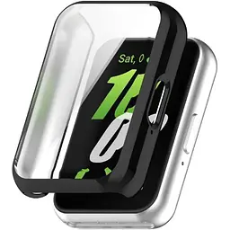 Чохол-накладка DK Samsung Galaxy Fit3 (R390) Silicone Face Case (black) - мініатюра 4
