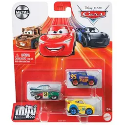 Набір Cars із 3 металевих міні-гонщиків оновлений з мультфільму Тачки в асортименті (GKG01) - мініатюра 5