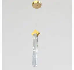 Поодинокий золотий LED підвіс зі склом та бульбашками Artlight B2317/1 для кухні та бару
