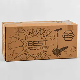 Самокат Best Scooter 13х30х58-71.5 см Чорно-червоний 000231654 - мініатюра 3