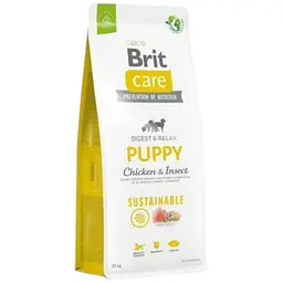 Сухий корм Brit Care Dog Sustainable Puppy для цуценят, з куркою та комахами, 12 кг