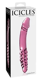Двосторонній фалоімітатор Icicles Model 57 23 см рожевий - мініатюра 2