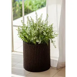 Горщик для квітів Keter M Cylinder Planter сірий 18 л (17197934902_M) - мініатюра 3