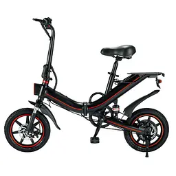 Складаний міський електровелосипед OUXI V5, 400Вт, 14", макс. швидкість 25 км/год, запас ходу 70 км, чорний - мініатюра 2
