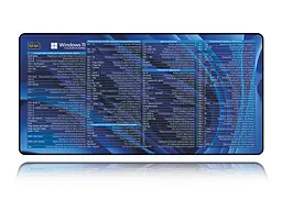 Великий килимок для мишки WorkPlaceShop Поєднання клавіш для Windows Синій, 1000 x 500 мм