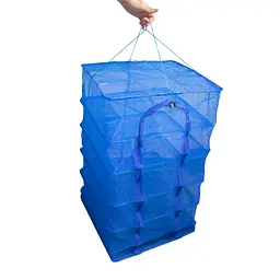 Сушарка сітчаста AirDry Pro, підвісна п’ятирівнева для риби, грибів і фруктів, синя, 80×49,5×49,5 см - мініатюра 3