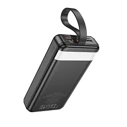 Зовнішній акумулятор Hoco J123B Element 22.5W+PD20W with LCD and LED-lamp 30000 mAh чорний - мініатюра 4