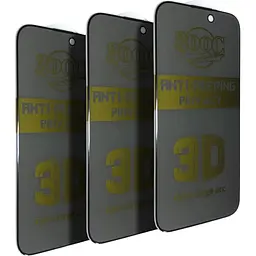 Захисне скло DK для Apple iPhone 16 Pro Max 300C Large Arc Антишпигун Full Glue 018415 black 3 шт.