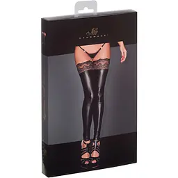 Панчохи Noir Handmade F135 Powerwetlook stockings - S - мініатюра 5