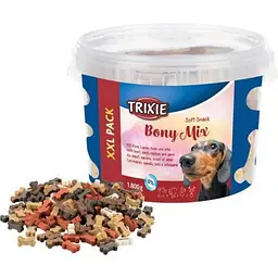 Ласощі Trixie Soft Snack Bony Mix XXL для собак асорті відро пластик 1800 г - мініатюра 3
