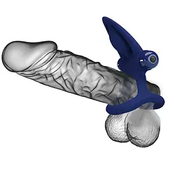 Віброкільце Pretty Love Vibration Cock Ring синій - мініатюра 8