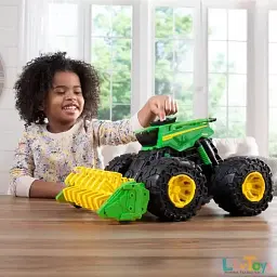 Іграшковий комбайн John Deere Kids Monster Treads з молотаркою і великими колесами (47329) - мініатюра 6