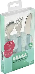 Набір столових приборів Beaba Babycook, 3 предмета, блакитний (913461) - мініатюра 2