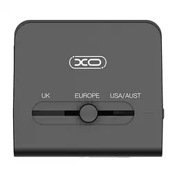Мережевий фільтр XO WL01 charger can use for all countries for UK, EU, US Black - мініатюра 5