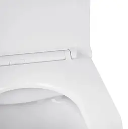 Унітаз підвісний безобідковий Kroner Harz WHI493736 RIMLESS з сидінням Slim Duroplast / Soft-close / Quick relase (KH493736WHIR) (CV029609) - мініатюра 5