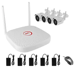 Комплект відеоспостереження бездротовий Longse WIFI 4-Kit 2MEGA FullHD 1080p, 300 метрів (100054)