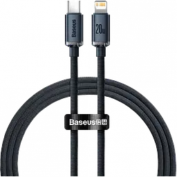 Кабель Baseus Crystal Shine Series Fast Charging Data Cable Type-C to iP 20W 1.2m CAJY000201 Black