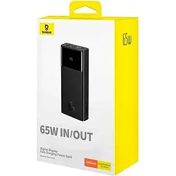 Портативна батарея Baseus Star-Lord Digital Display Fast Charging 20000 mAh 65W P10022906113-00 Black - мініатюра 3