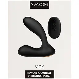 Масажер простати та вібратор точки G Svakom Vick Black з пультом ДК - мініатюра 7