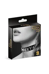 Чокер зі стразами Bijoux Pour Toi - SEXY, натуральна шкіра - мініатюра 3