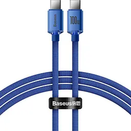 Кабель Baseus USB Type-C Crystal Shine Series Fast Charging Data Cable Type-C to Type-C 100W 1.2m Blue (CAJY000603)