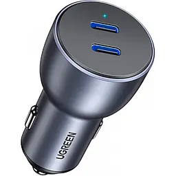 Автомобільний зарядний пристрій Ugreen CD213 QC 3.0 Dual USB-C 40W Grey (70594) [99310] - мініатюра 3