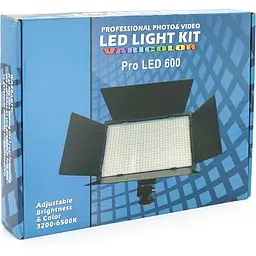 Прожектор Voltronic YT39922 600 LED для фото та відео 3200-6000К 210x125 мм Box - мініатюра 3