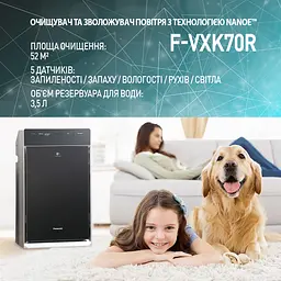 Очищувач повітря Panasonic F-VXK70R-T - мініатюра 2