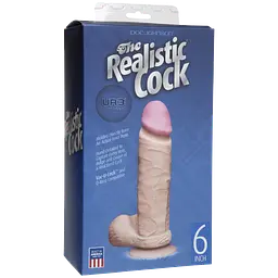 Реалістичний фалоімітатор Doc Johnson The Realistic Cock ULTRASKYN 6”, 15.7х4.3 см - мініатюра 3