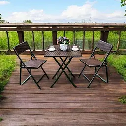 Комплект садових меблів SpringFun стиль Rattan brown розкладні для відпочинку банкету туризму кейтерингу - мініатюра 4