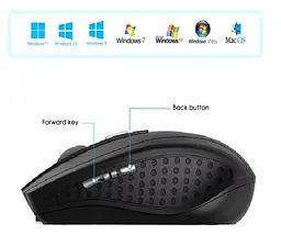 Бездротова мишка TWS Silent Mouse 2.4G Чорний - мініатюра 3